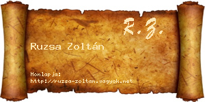 Ruzsa Zoltán névjegykártya