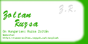 zoltan ruzsa business card